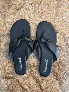 Splendid Black Knotted Flip Flop Sandals - EUC size 7.5